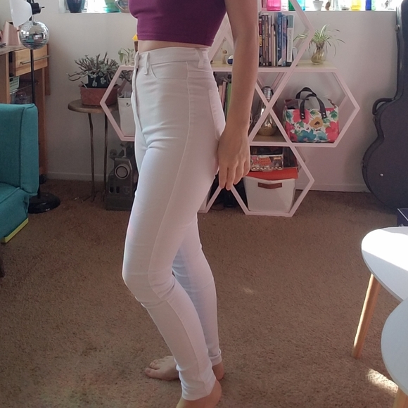 White NWOT Fashion Nova High Waist Skinny Jeans - Picture 5 of 11
